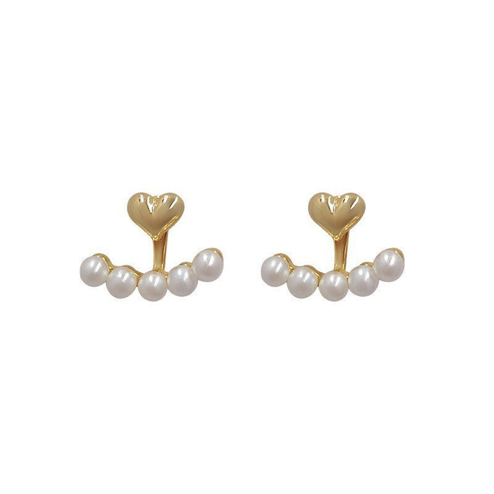 Women's earrings with playful heart and pearl pattern Nin Boutique
