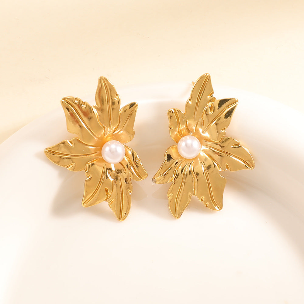 Women's earrings in elegant orchid design Nin Boutique