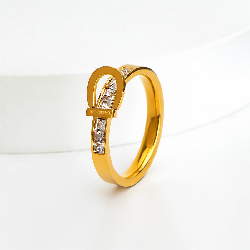 Women Stylish Fashionable Ring with Shiny Zirconia Stones Nin Boutique