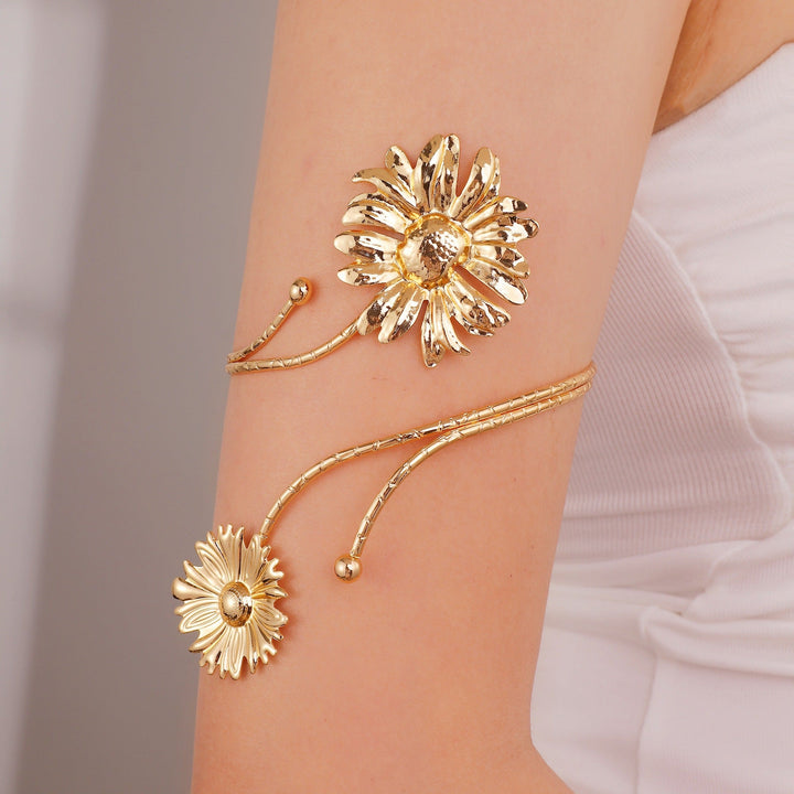 Women Open Cuff with Floral Accents Nin Boutique