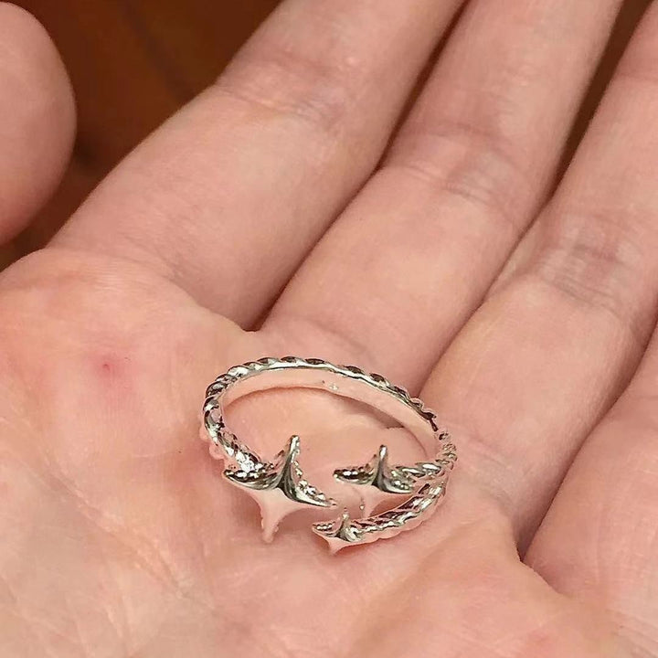 Women's Open Ring with Playful Star Design and Delicate Detail Nin Boutique