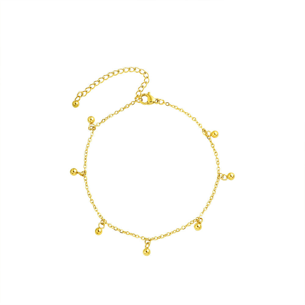Ladies ankle bracelet with elegant pendulum charms Nin Boutique
