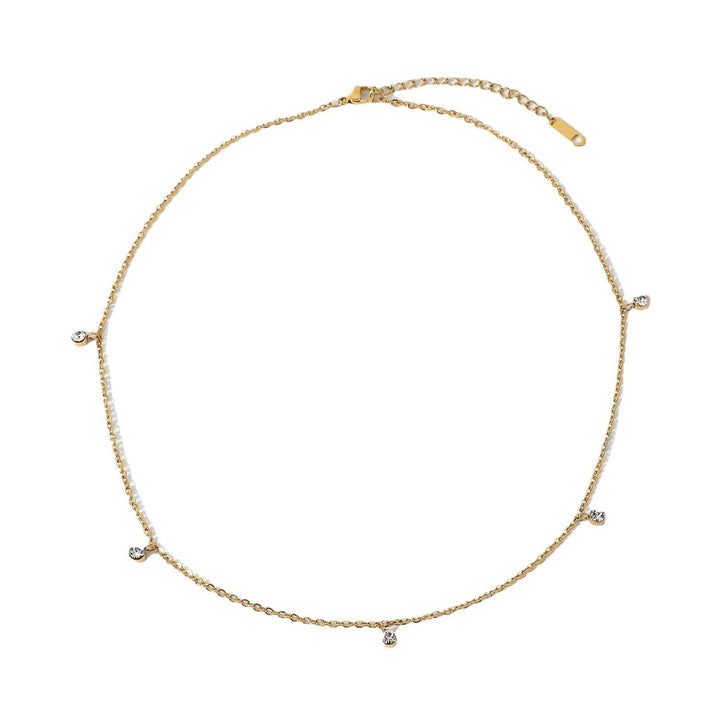 Women's anklet with sparkling zirconia details and elegant chain design Nin Boutique