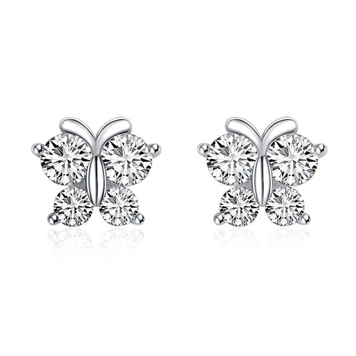 Ladies earrings in elegant butterfly design with sparkling zirconia Nin Boutique