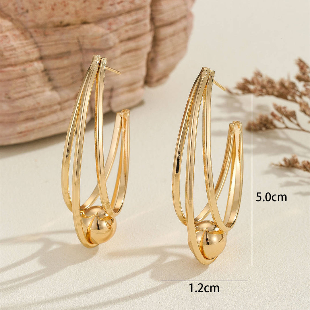 Women's earrings with elegant, curved lines Nin Boutique
