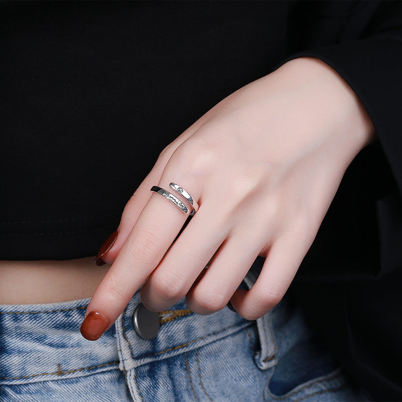 Women's Open Ring with Inspiring Inscription Nin Boutique