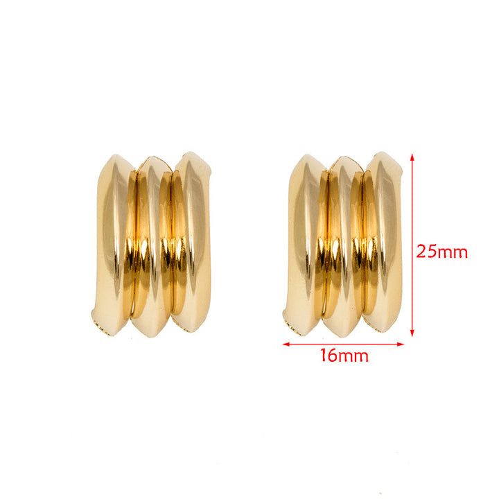 Women's earrings made of high-quality stainless steel with playful chain design Nin Boutique