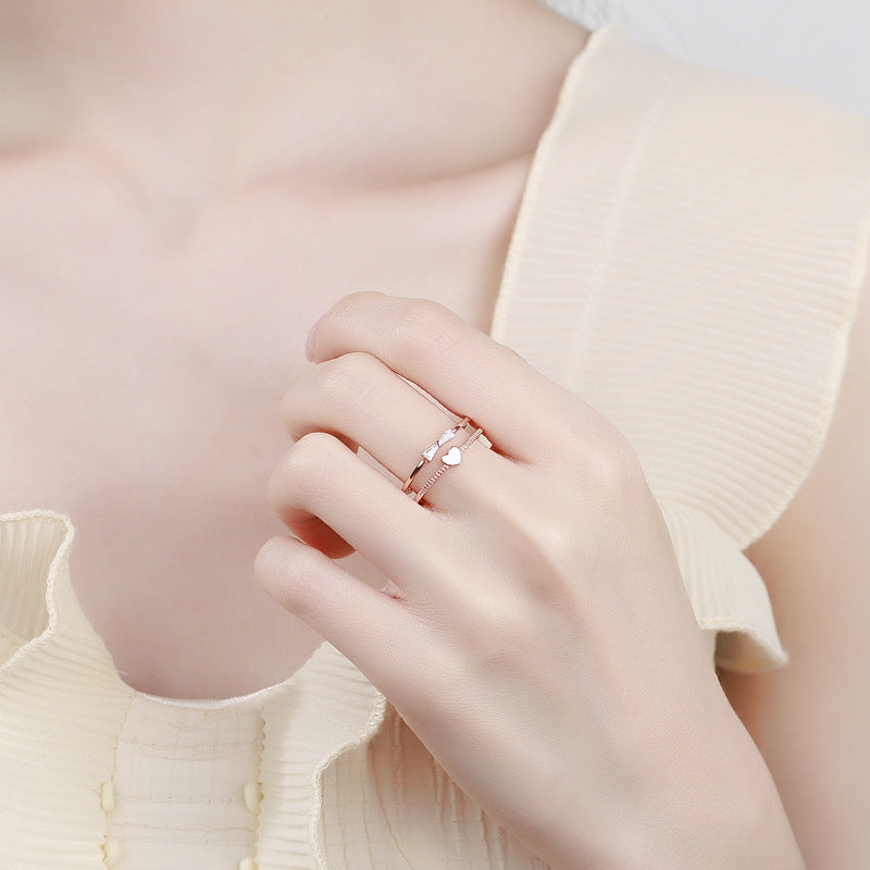 Women's Ring with elegant bow and heart design Nin Boutique