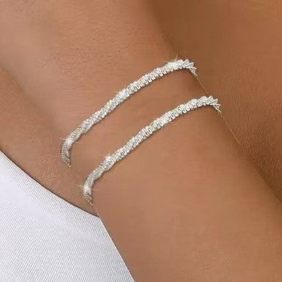 Women's ankle bracelet with elegant zirconia details Nin Boutique
