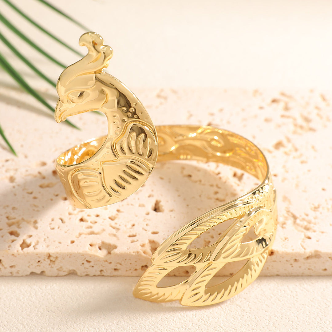 Women's Open Bangle with Artistic Coral Pattern Nin Boutique