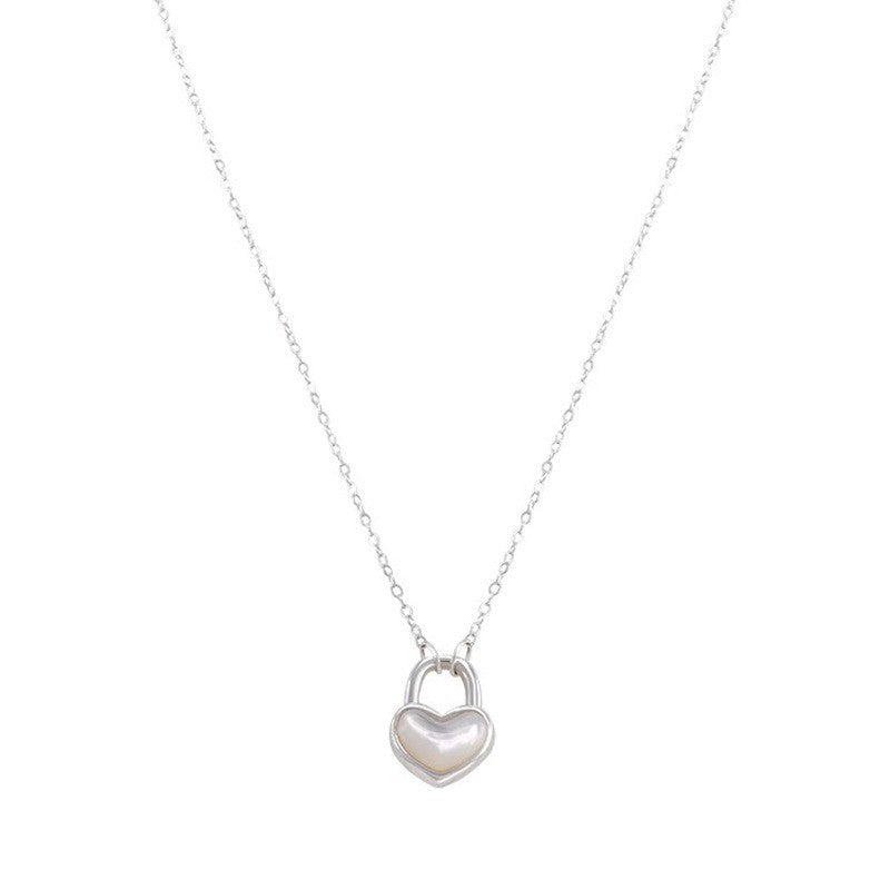 Women’s Necklace with Playful Heart Lock Pendant Nin Boutique