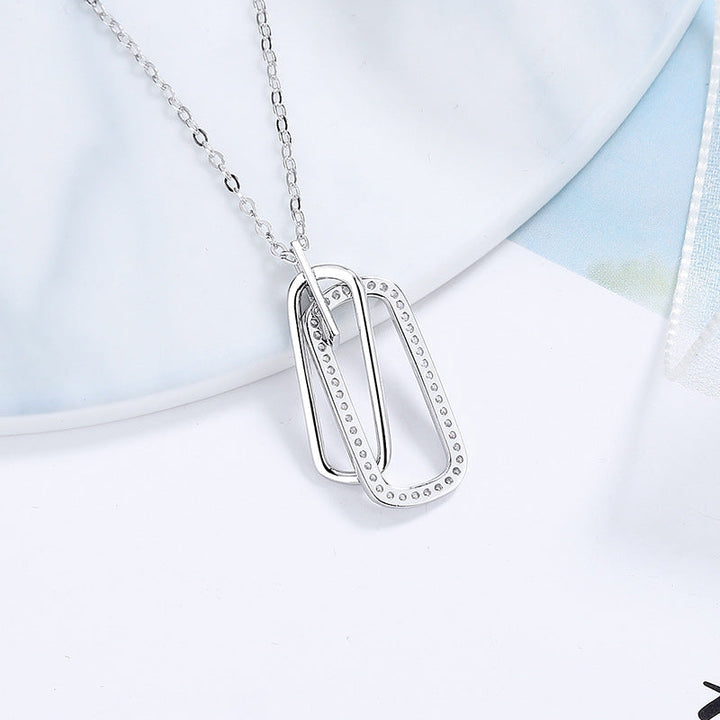 Women’s necklace with double twisted design and sparkling accents Nin Boutique