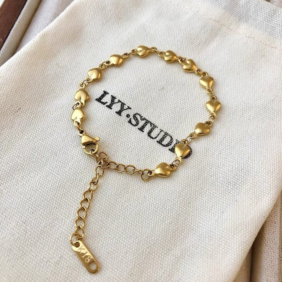 Ladies Heart-Shaped Charm Anklet Nin Boutique