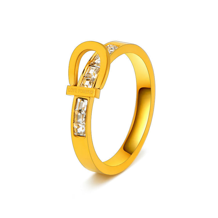 Women Stylish Fashionable Ring with Shiny Zirconia Stones Nin Boutique