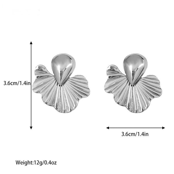 Women's earrings in modern ginkgo leaf design Nin Boutique