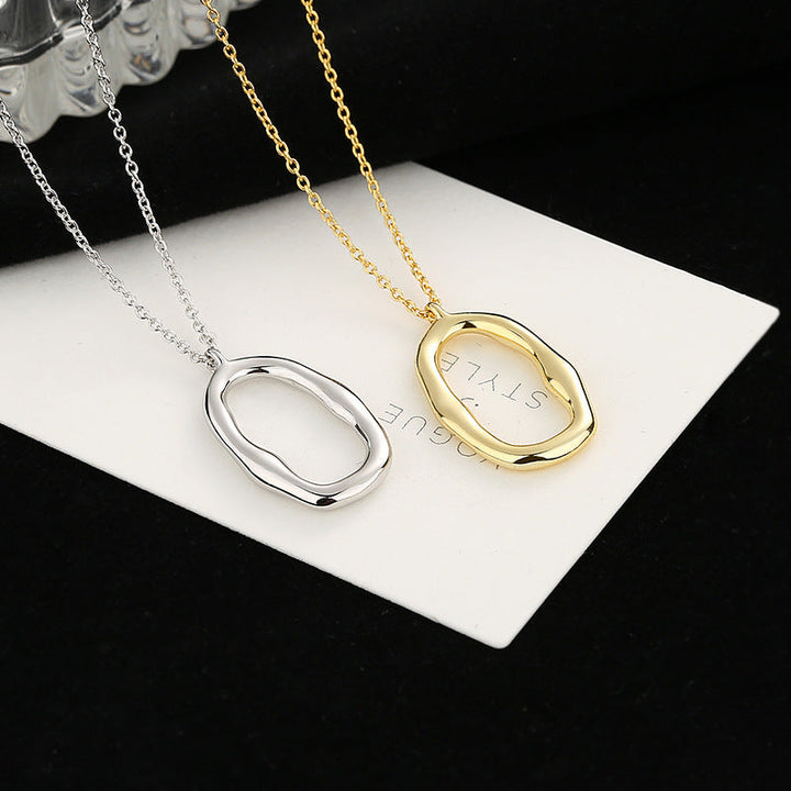 Ladies necklace with modern, organic pendant Nin Boutique
