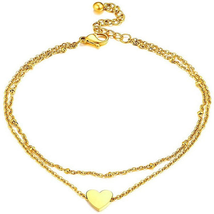 Ladies ankle bracelet with heart-shaped charms and delicate design Nin Boutique