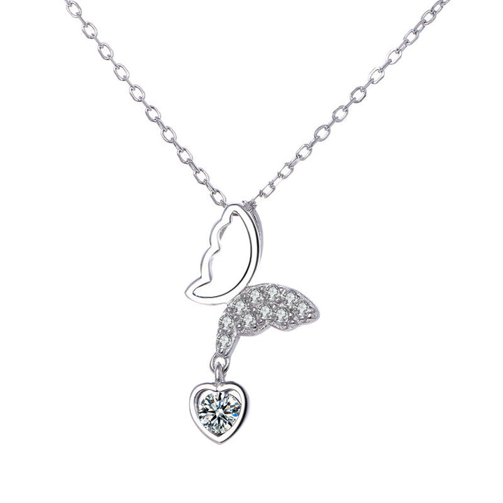 Women’s necklace with romantic heart and moon pendant Nin Boutique