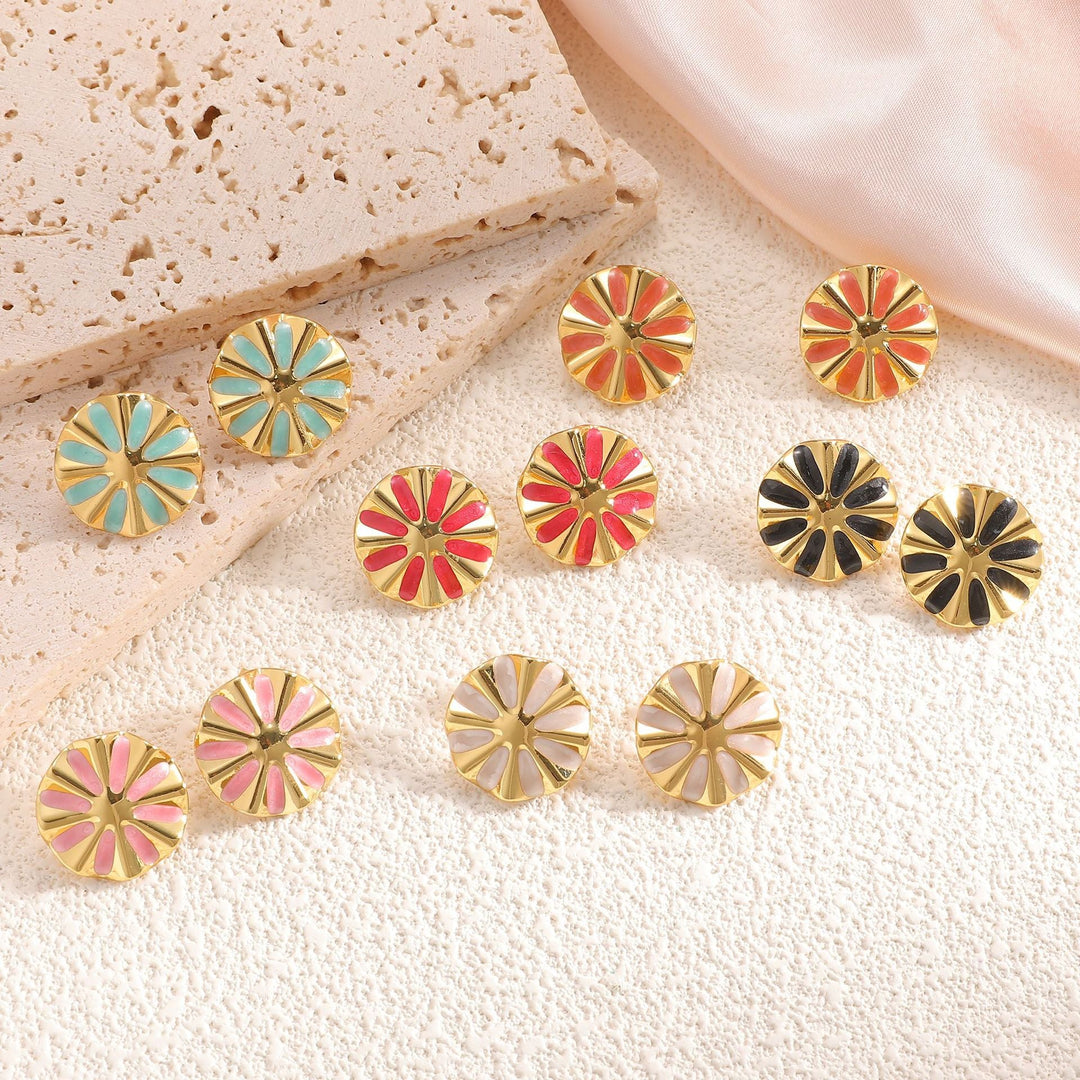 Women's Earrings with Artistic Flower Design Nin Boutique