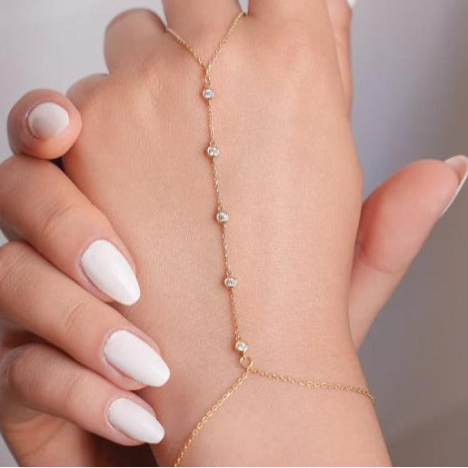 Ladies anklet with sparkling zirconia accents Nin Boutique