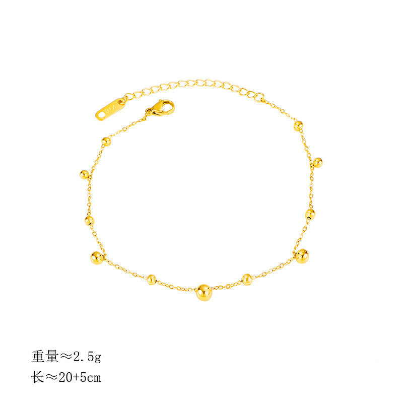 Ladies delicate anklet with elegant ball design Nin Boutique