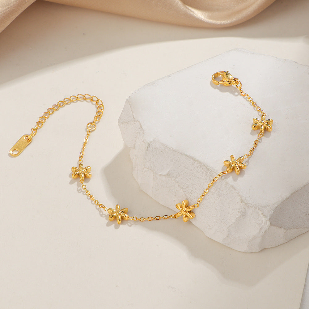 Ladies Flower Chain Anklet Nin Boutique