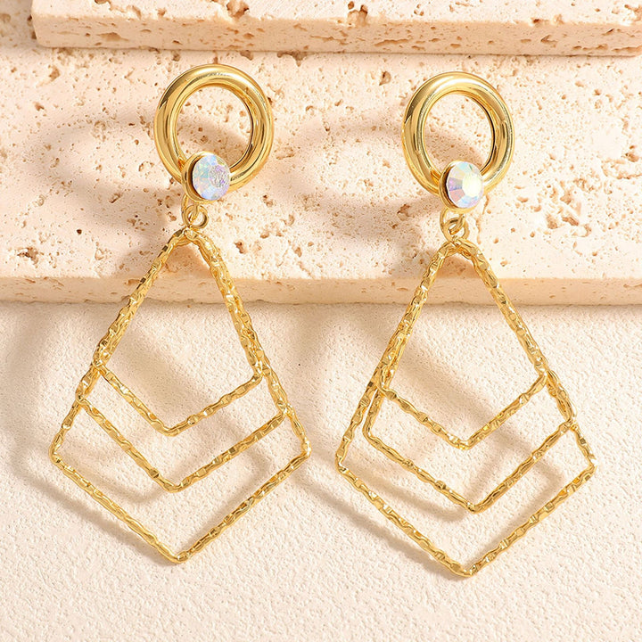 Ladies earrings with luxurious, geometric design Nin Boutique