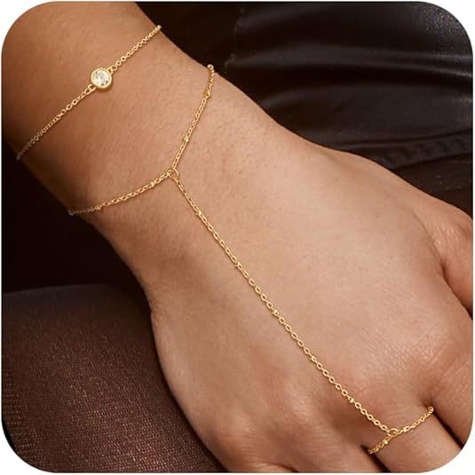 Ladies ankle bracelet with sparkling zirconia elements and elegant chain structure Nin Boutique