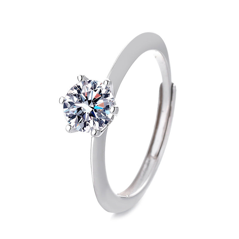 Women's ring with sparkling solitaire and elegant setting Nin Boutique