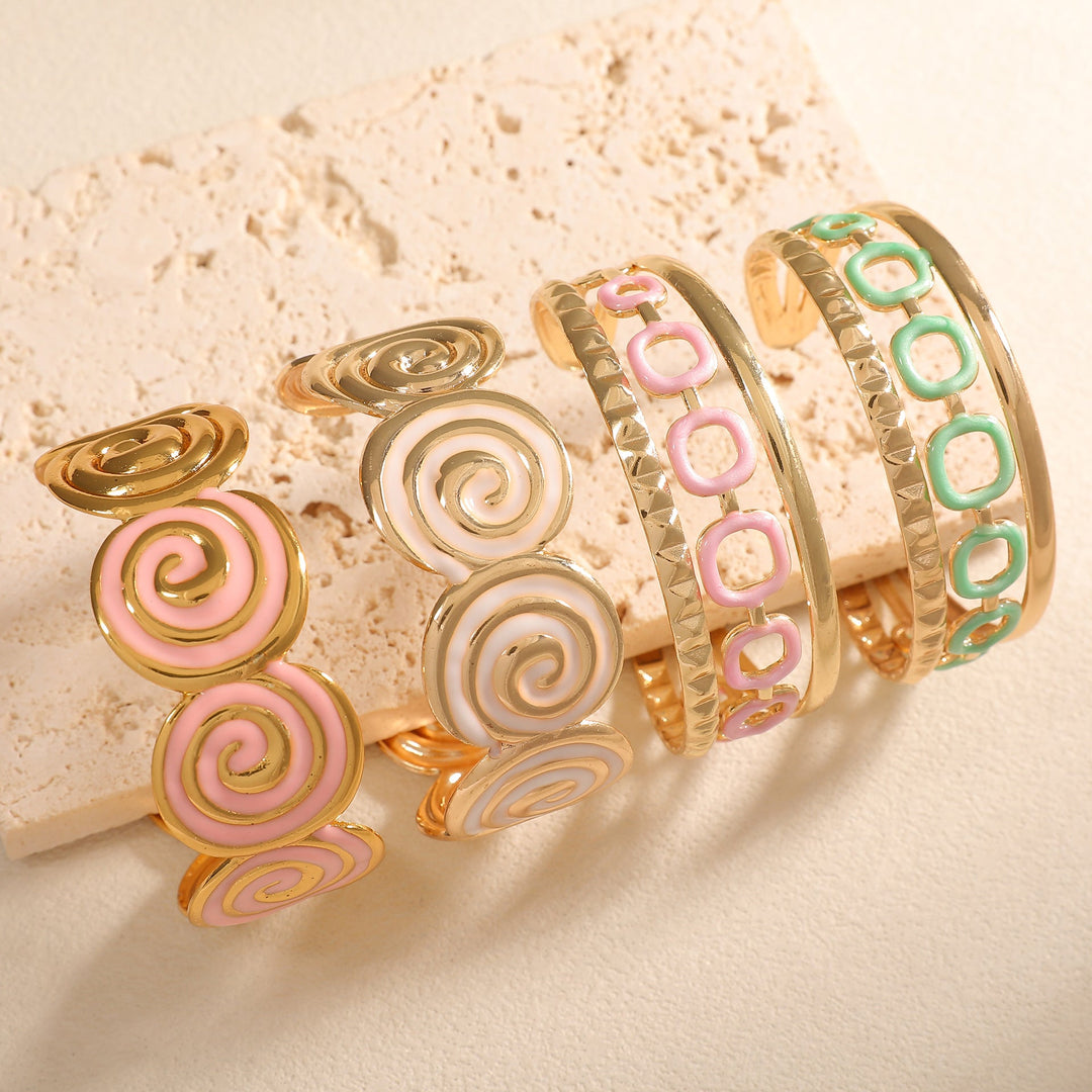 Women's cuff bracelet with elegant spiral design Nin Boutique