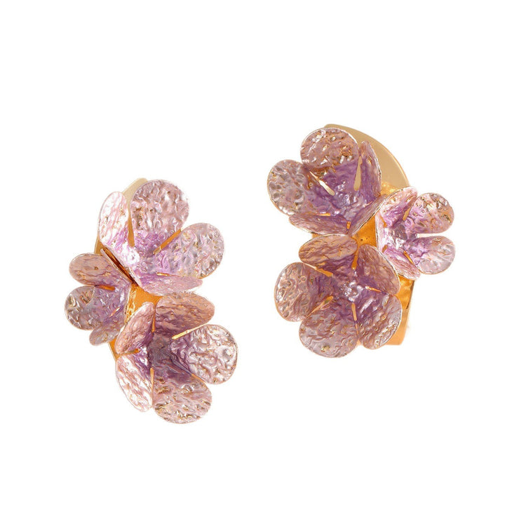 Women's stud earrings in modern floral pattern Nin Boutique