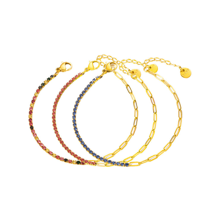 Women's ankle bracelet with sparkling crystal accents Nin Boutique