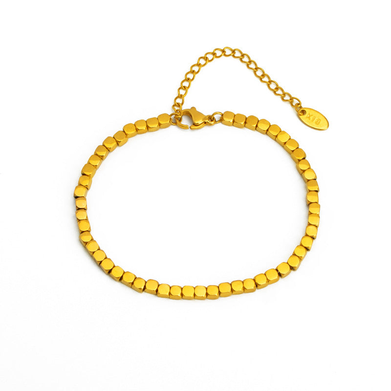 Women's filigree anklet made of shiny metal Nin Boutique