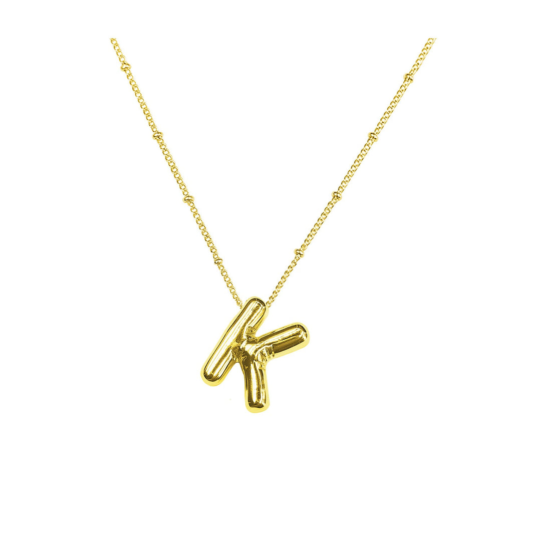 Women's necklace with a curved minimalist pendant and high-quality link chain Nin Boutique