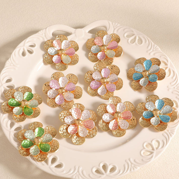 Ladies earrings in artistic floral pattern Nin Boutique