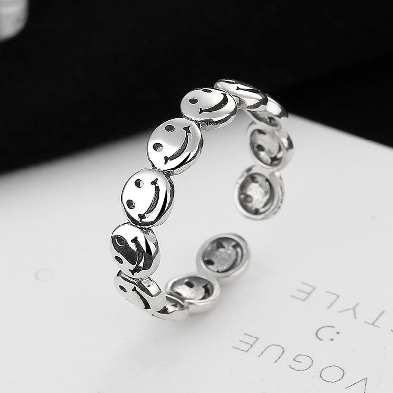 Ladies ring with cheerful smiley motif Nin Boutique