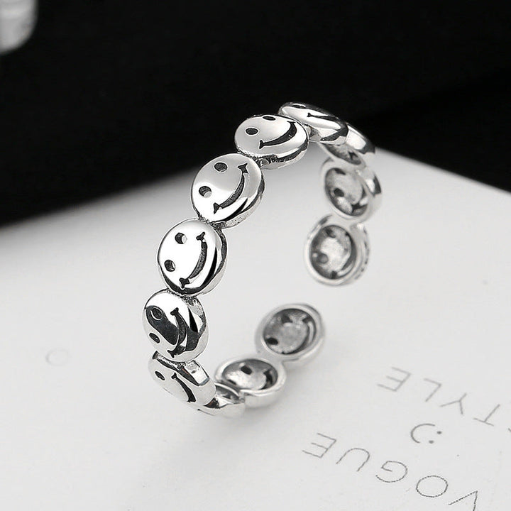 Ladies ring with cheerful smiley motif Nin Boutique