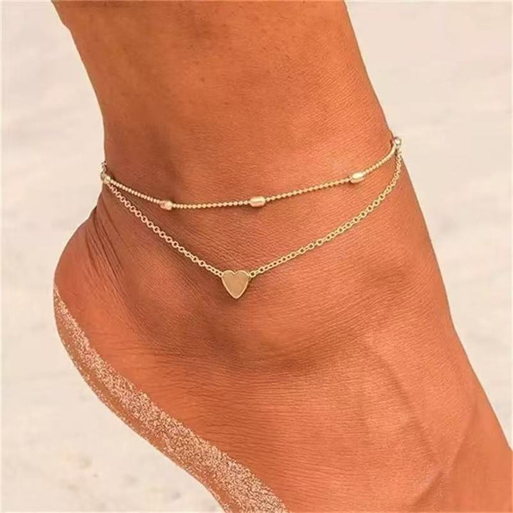 Ladies elegant ankle bracelet with sparkling zirconia elements Nin Boutique