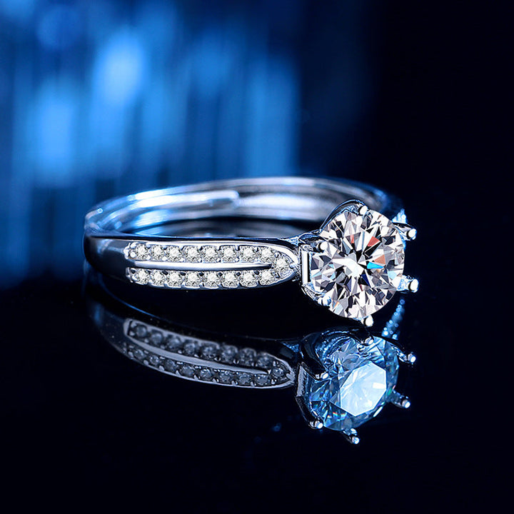 Ladies engagement ring with sparkling zircon and elegant details Nin Boutique