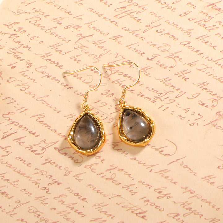 Women's earrings with artistic, drop-shaped design Nin Boutique