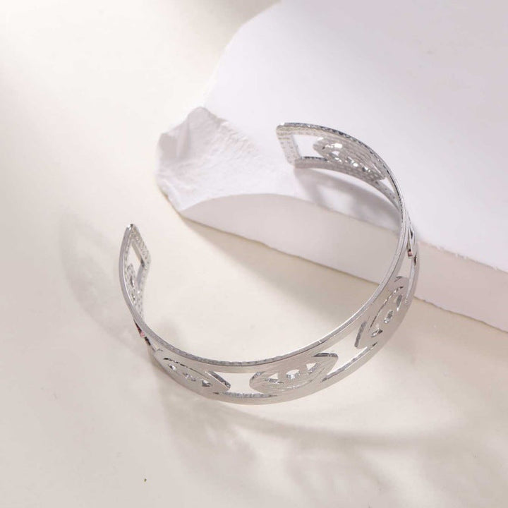 Women Open Bangle in Modern Bamboo Design Nin Boutique