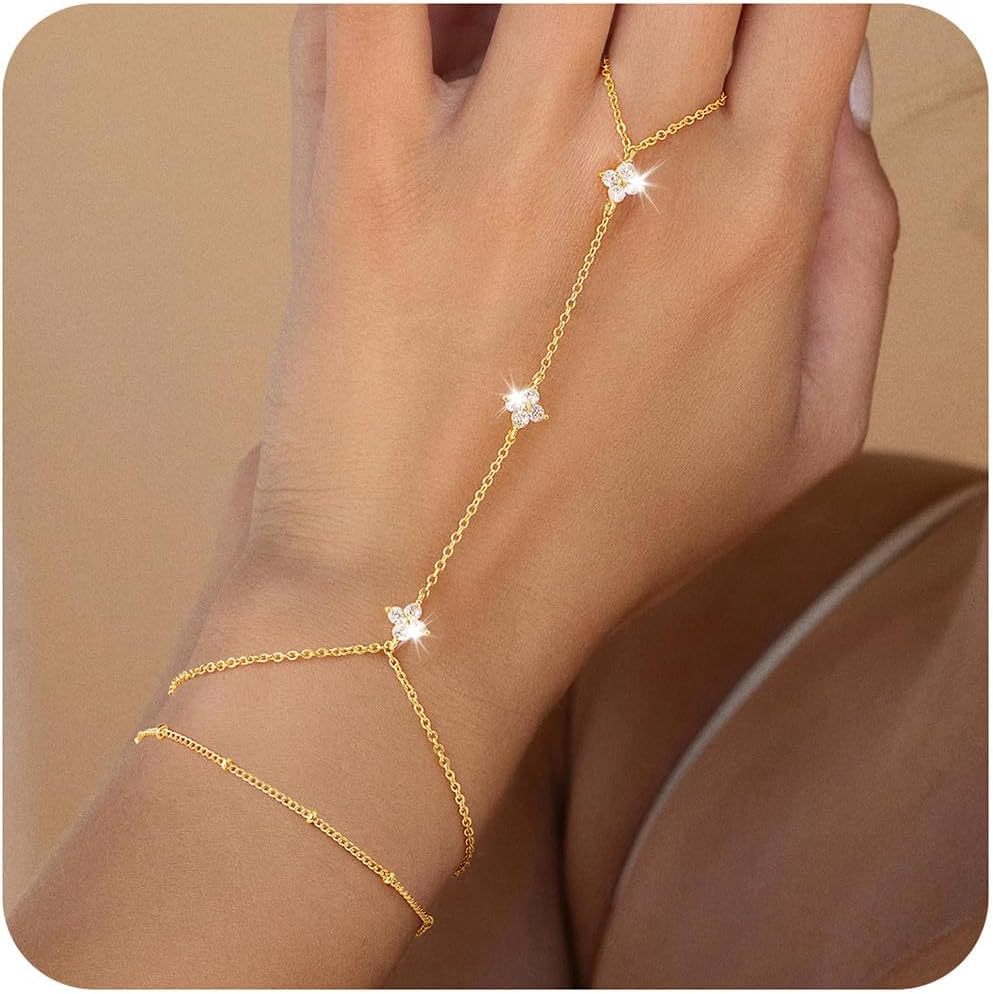 Ladies ankle bracelet with sparkling zirconia elements Nin Boutique