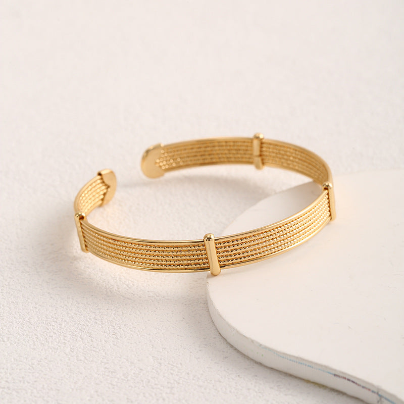 Women's Open Bangle with Elegant Structural Design Nin Boutique