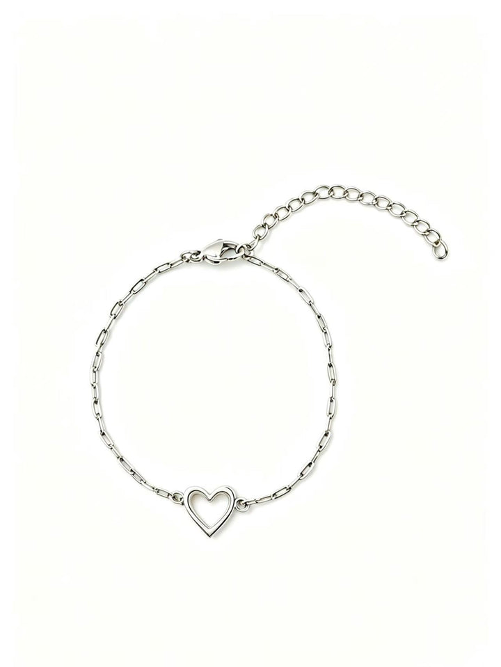 Women's anklet with romantic heart pendant made of high-quality stainless steel Nin Boutique