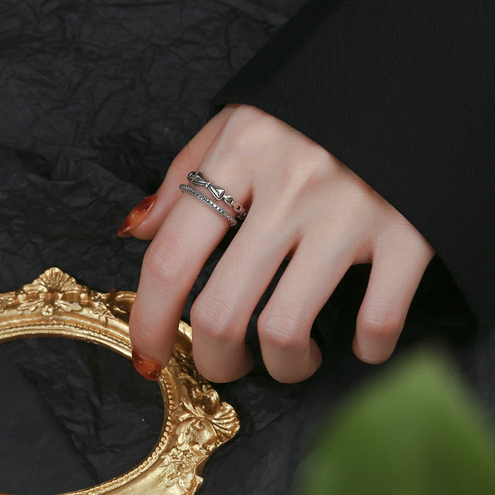 Ladies fashionable ring with playful bow design and elegant details Nin Boutique