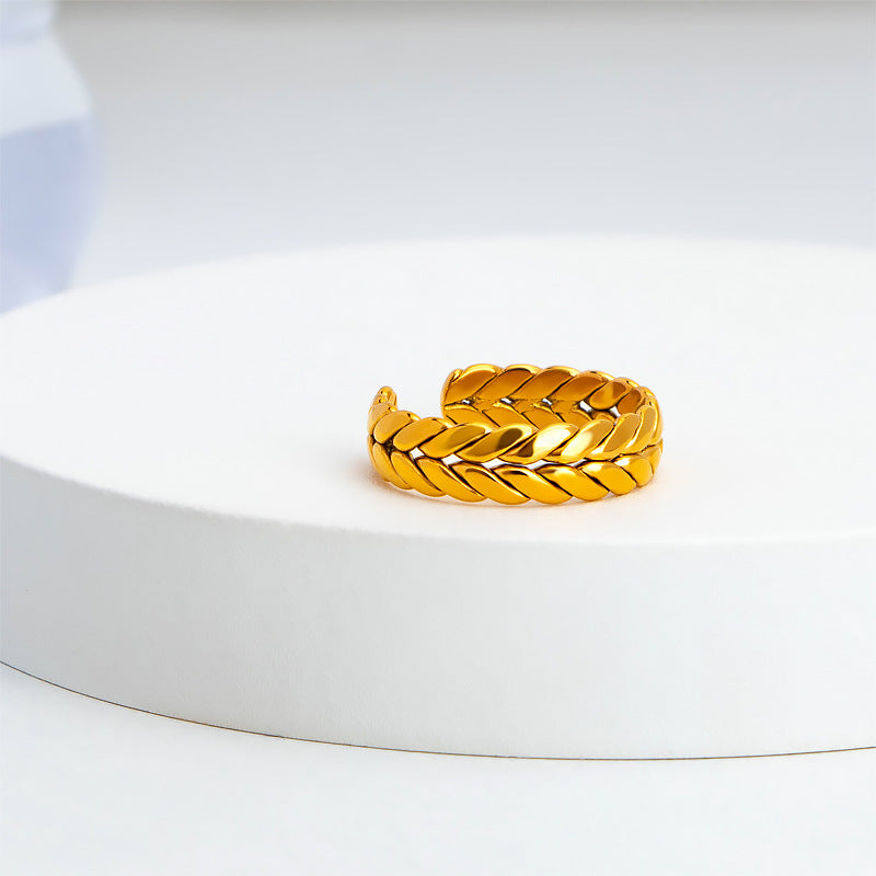 Women's open braided ring Nin Boutique