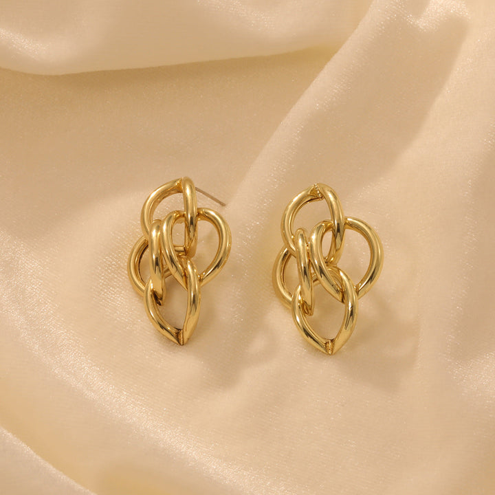 Women’s earrings in artistic, layered design Nin Boutique