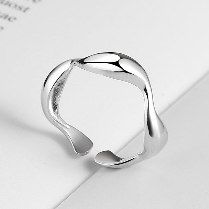 Women's Open, Sculptural Ring made of High-Quality Stainless Steel Nin Boutique