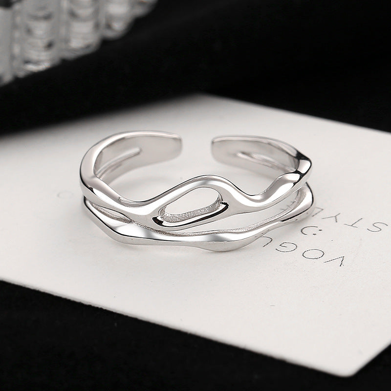 Women's open ring with elegant curved design Nin Boutique