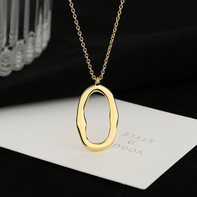 Ladies necklace with modern, organic pendant Nin Boutique